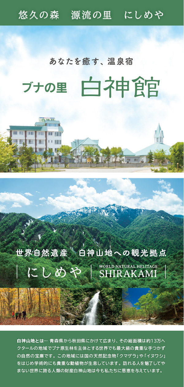 ブナの里 白神館パンフレット